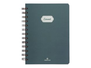 Oberthur Bali - Cahier de notes - reliure à anneaux métalliques - B6 (125 x 176 mm) - 100 feuilles / 200 pages - papier ivoire - doublé