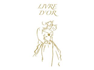 ELVE - Livre d'or mariage - 24 x 24 cm - portrait - 48 feuilles / 96 page - couple en or