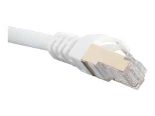 iggual - Cable de interconexión - RJ-45 (M) a RJ-45 (M) - 5 m - S/FTP - CAT 6a/7 - sin halógenos, sin enganches - blanco