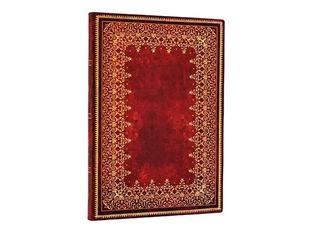 PAPERBLANKS FLEXIS OLD LEATHER - Carnet flexi couverture souple - midi 120 x 175 mm - 176 pages lignées - Feuille d’or rouge foiled