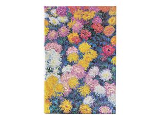 PAPERBLANKS MONET'S CHRYSANTHEMUMS - Carnet couverture rigide - midi 120 x 180 mm - 144 pages unies ivoire - couverture multicolore
