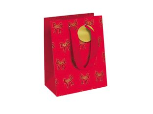 Clairefontaine Rhodia - Sac cadeau moyen 21,5 x 10,2 x 25,3 cm - or, rouge