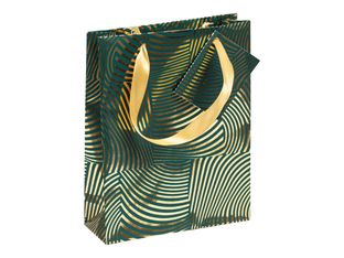 Clairefontaine Rhodia - Sac cadeau moyen 17 x 6 x 22 cm - vert, or