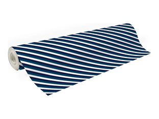 Clairefontaine Alliance - Emballage cadeau - 70 cm x 50 m - 60 g/m² - blue & white stripes - bleu - papier