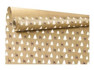 Logistipack Tino - Emballage cadeau - 69 cm x 50 m - 60 g/m² - Noël - brun - papier kraft