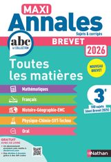 Maxi annales brevet 2026 - corrigé