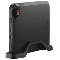 Cygnett - Powerbank VertPWR 25 000 mAh - batterie externe verticale - 100 W - 4 ports USB + support