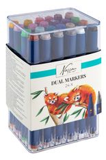 Lot de 24 marqueurs à alcool double pointe