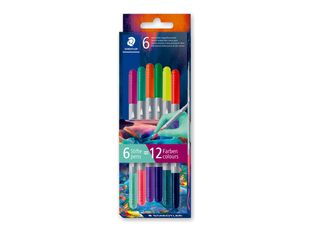 STAEDTLER 3280 - Marqueur double pointe - couleurs assorties - 1 mm / 3 mm - fin / large