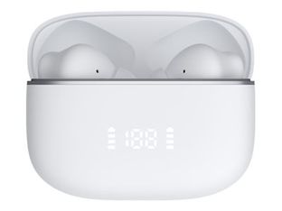 JAYM G54 - Écouteurs sans fil avec micro - intra-auriculaire - Bluetooth - Suppresseur de bruit actif - blanc