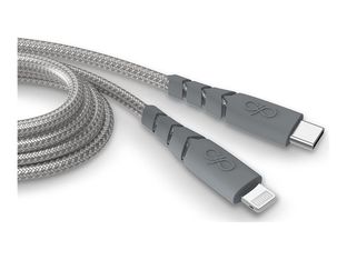 Force Power - Câble Lightning - USB-C mâle vers Lightning mâle - 2 m - Certifié MFI - gris