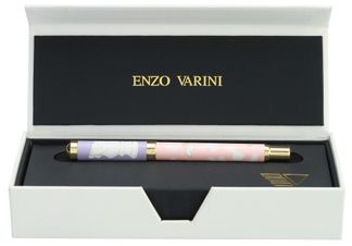 Plume ENZO VARINI "Palazzo Greek Têtes" coloris rose & violet