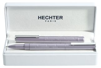 Parure plume + roller HECHTER PARIS "Silhouette Milky Way" coloris violet clair métallisé