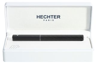 Plume HECHTER PARIS "Hexagone Plaids" coloris noir mat avec lignes