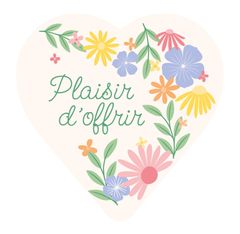 Plaisir d’Offrir – 500 étiquettes autocollantes cœur fleur 37 x 37 mm – rouleau pratique