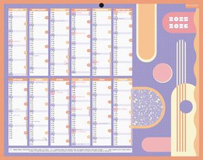 Calendrier année scolaire BOUCHUT "Emploi du Temps Mini" 21 x 26,5 cm PEFC 70 %