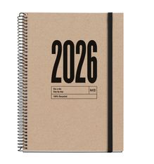 Agenda anual espiral Plus DP Recycled Natural 2026 - Català