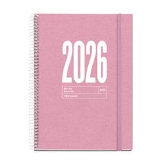 Agenda anual espiral Plus DP Recycled Rosa 2026 - Català