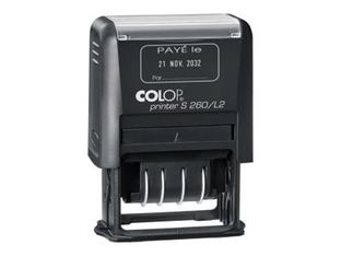 COLOP Printer S 260/L2 - Tampon - auto-encreur - PAYÉ LE - 24 x 45 mm - noir