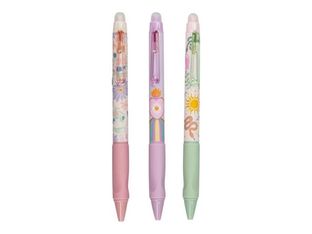 PENFECTION - Stylo gel avec poignée souple - roller gel thermosensible 0,7 mm - différents designs - rétractable avec gomme