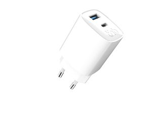 T'nB - Chargeur secteur - Turbo Charge - 2 connecteurs de sortie (24 pin USB-C, USB type A) - blanc