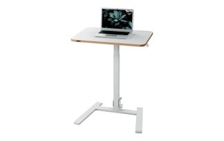 Bureau ERGO - Bureau assis-debout compact et pliable - réglable pneumatique - Blanc