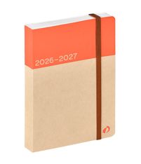 Quo Vadis - Agenda année scolaire - 2026-2027 - Eurotextagenda Recyclé - Journalier - Multilingue - Orange - 12 mois de août à juillet - 12x17 cm