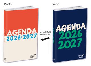 Quo Vadis - Agenda année scolaire - 2026-2027 - Agenda DYS - Journalier - Français - 13x21 cm - Papier Clairefontaine blanc - Fabrication française