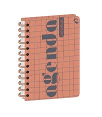 Quo Vadis - Agenda perpétuel - Spiralé - Semainier Horizontal - Français - Eterny - Multicolore - Perpétuel - 12x17 cm - Papier Clairefontaine blanc - Fabrication française