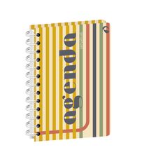 Quo Vadis - Agenda perpétuel - Spiralé - Semainier Horizontal - Français - Eterny - Multicolore - Perpétuel - 12x17 cm - Papier Clairefontaine blanc - Fabrication française