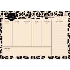 Hebdo Planner Roar 26,5 x 18 cm - Visuel foncé - Exacompta