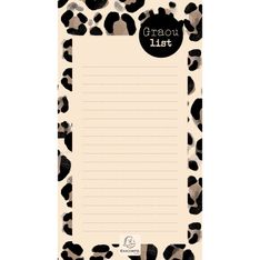 To do list Roar 10 x 18 cm - Visuel foncé - Exacompta