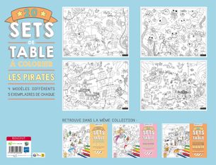 Sets de table à colorier Les Pirates - 32 x 42 cm - Bouchut