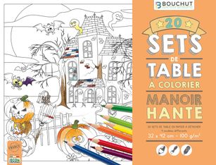 Sets de table à colorier Manoir hanté - 32 x 42 cm - Bouchut