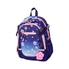 Sac à dos WALKER Maternelle Maxi Blue Bloom fantaisie - 2 Compartiments coloris blue