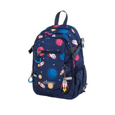 Sac à dos WALKER Maternelle Maxi Space fantaisie - 2 Compartiments coloris blue