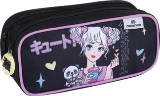 Trousse Manga girl - 2 compartiments - Oberthur