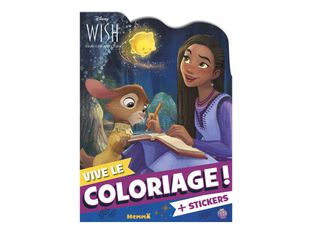 Disney Wish - Vive le coloriage ! (Asha, Valentino et Star) - livre de coloriage / d'activités