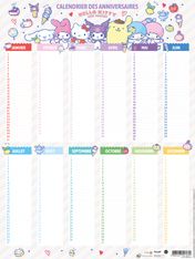 Calendrier des anniversairs Hello Kitty - 32 x 42 cm - Oberthur