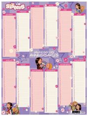 Calendrier des anniversairs Les Sisters - 32 x 42 cm - Oberthur