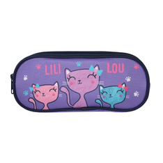 Trousse rectangulaire Lililou - 2 compartiments - Violet - Bagtrotter