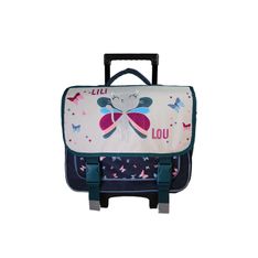 Cartable à roulettes Lililou - 38 cm - 2 compartiments - Beige - Bagtrotter