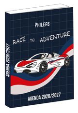 Agenda Phileas Voiture - 1 jour par page - 12x17 cm - Marine - Bagtrotter