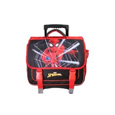 Cartable à roulettes Spiderman - 38 cm - 2 compartiments - Noir - Bagtrotter