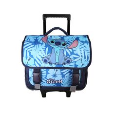 Cartable à roulettes Stitch - 38 cm - 2 compartiments - Bleu - Bagtrotter