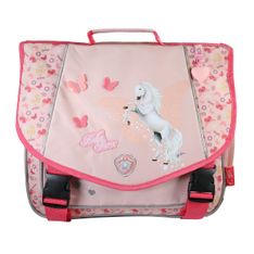 Cartable Bella Sara - 38 cm - 2 compartiments - Rose - Kid'Abord