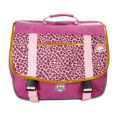 Cartable French Disorder - 38 cm - 2 compartiments - Rose - Kid'Abord