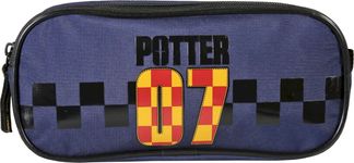 Trousse rectangulaire Harry Potter Quidditch - 2 compartiments - Marine - Kid'Abord