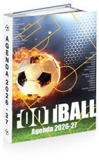 Agenda rembordé Foot - 1 jour par page - 12x17 cm - 2 décors assortis - Kid'Abord