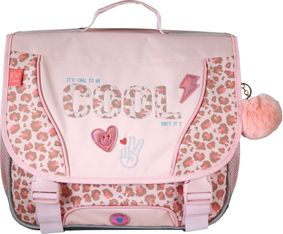 Cartable Kip Graou - 38 cm - 2 compartiments - Rose - Kid'Abord
